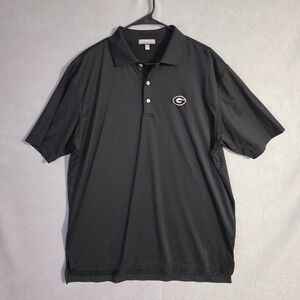Peter Millar Black Georgia Bulldogs Summer Comfort Performance Polo Size Large
